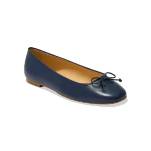 Jack Rogers Women's Kenlyn Ballet Nappa Flat, Midnight, 8.5