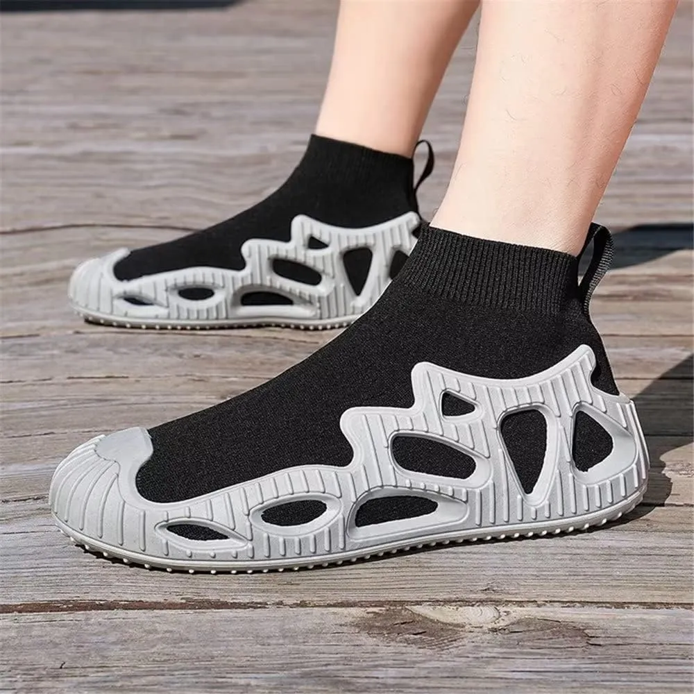 Jakcuz High Top Knitted Fabric Fashion Sneakers for Women Men Lightweight Comfortable Casual Sock Walking Shoes