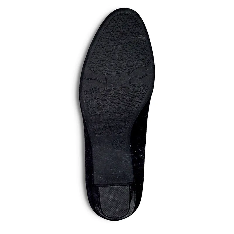 JANA - MEDIUM HEEL COURT SHOE - BLACK PATENT