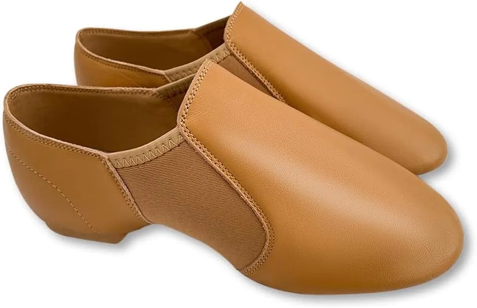 Jazz Shoes for Girls: Leather Dance Shoes for Women - Slip-on Dancing Shoe for Unisex Adult and Boys