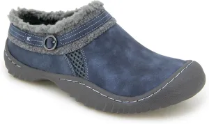 JBU Women's Ginger Faux Shearling Lined Slip On Casual Comfort Mule