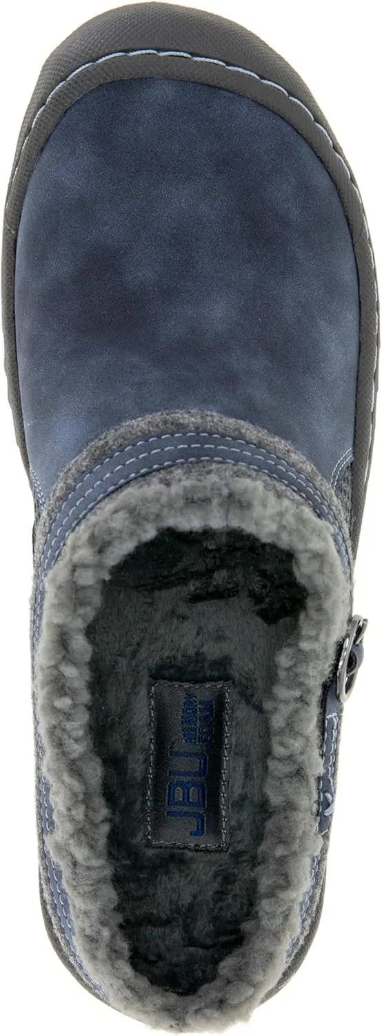 JBU Women's Ginger Faux Shearling Lined Slip On Casual Comfort Mule