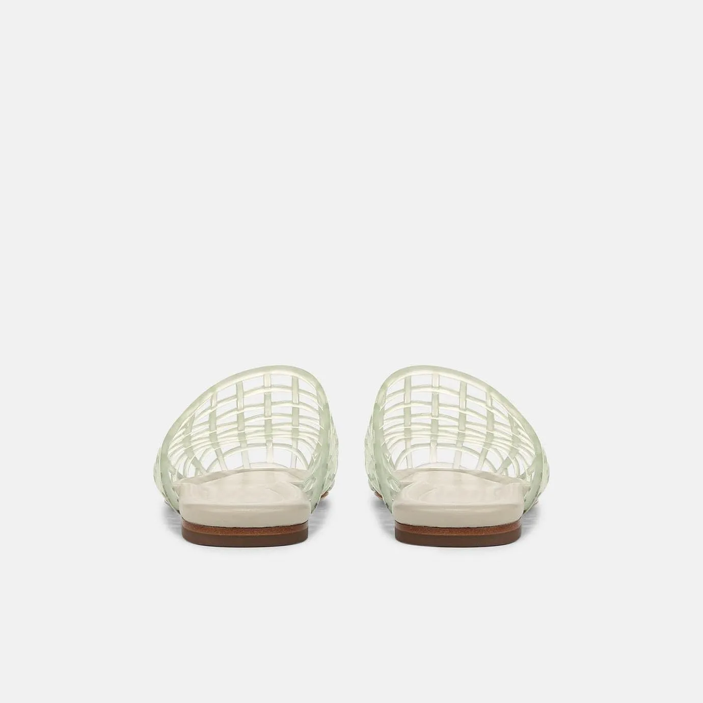 Jelly Mule Flat Sandals for Women Round Toe Mesh Hollow Jellies Mule Flats Summer Beach Jelly Sandals Shoes