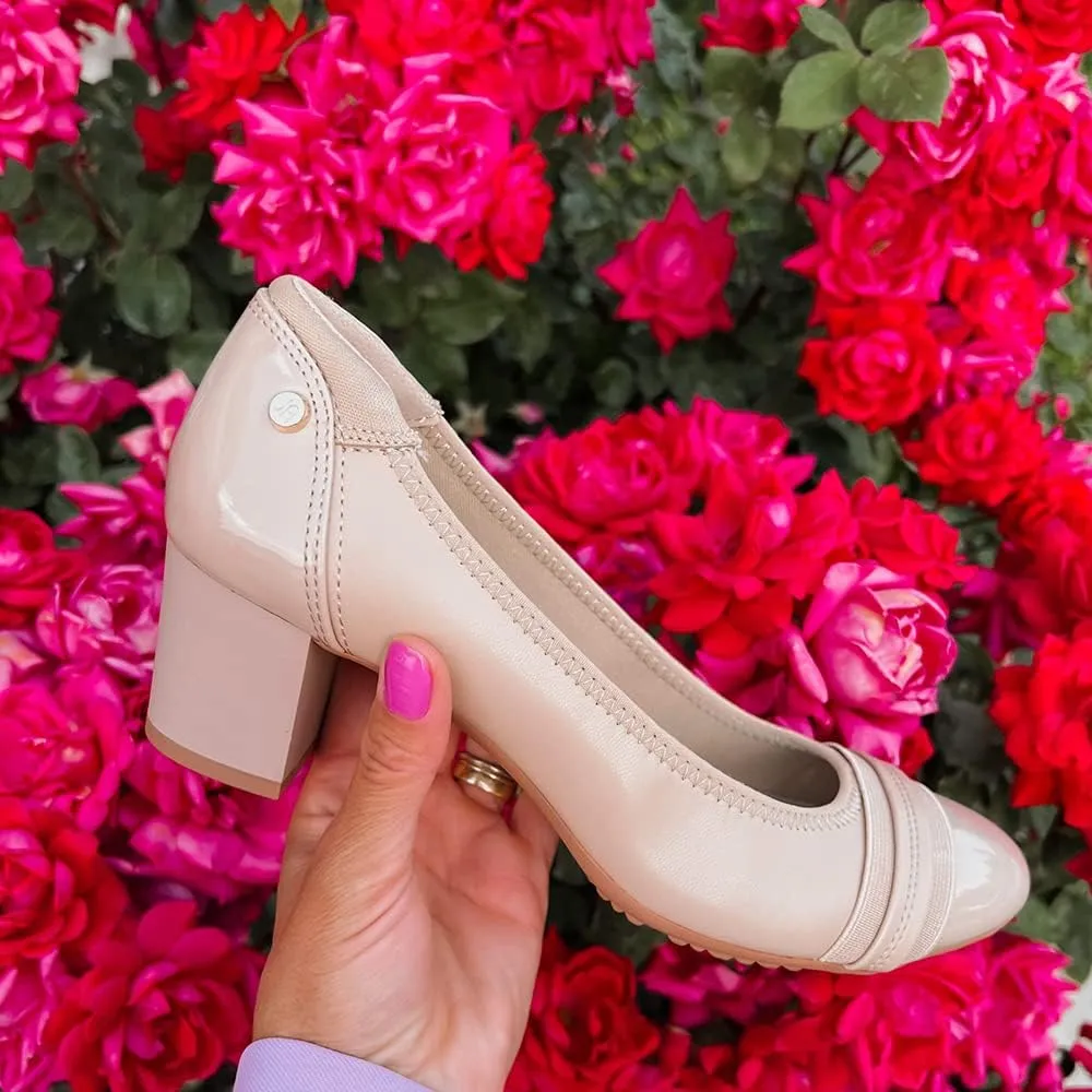 JENN ARDOR Womens Dress Pumps Ballet Chunky Heels for Women Round Toe Mid Square Block Heels Soft Slip On Pumps Shoes for Office Lady Dancer Wedding Shoes Youth 2inch