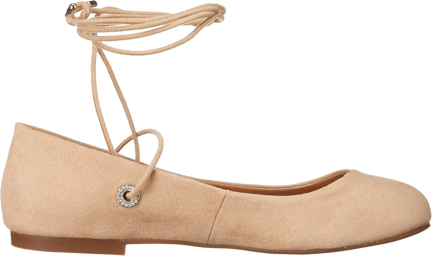 Jessica Simpson Womens Bingley Faux Suede Lace Up Flats