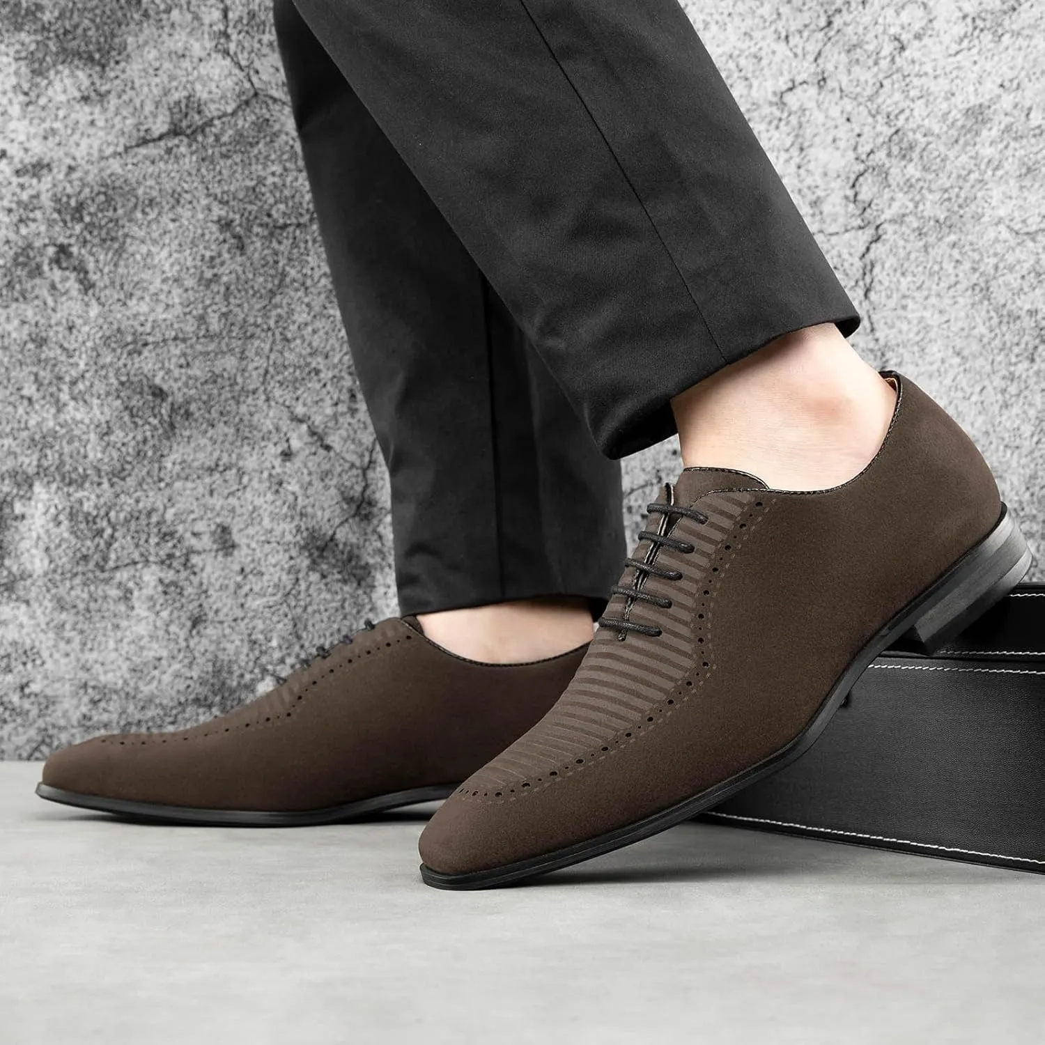JITAI Mens Oxford Shoes Mens Casual Dress Shoes Lace Up Fashion Shoes Formal
