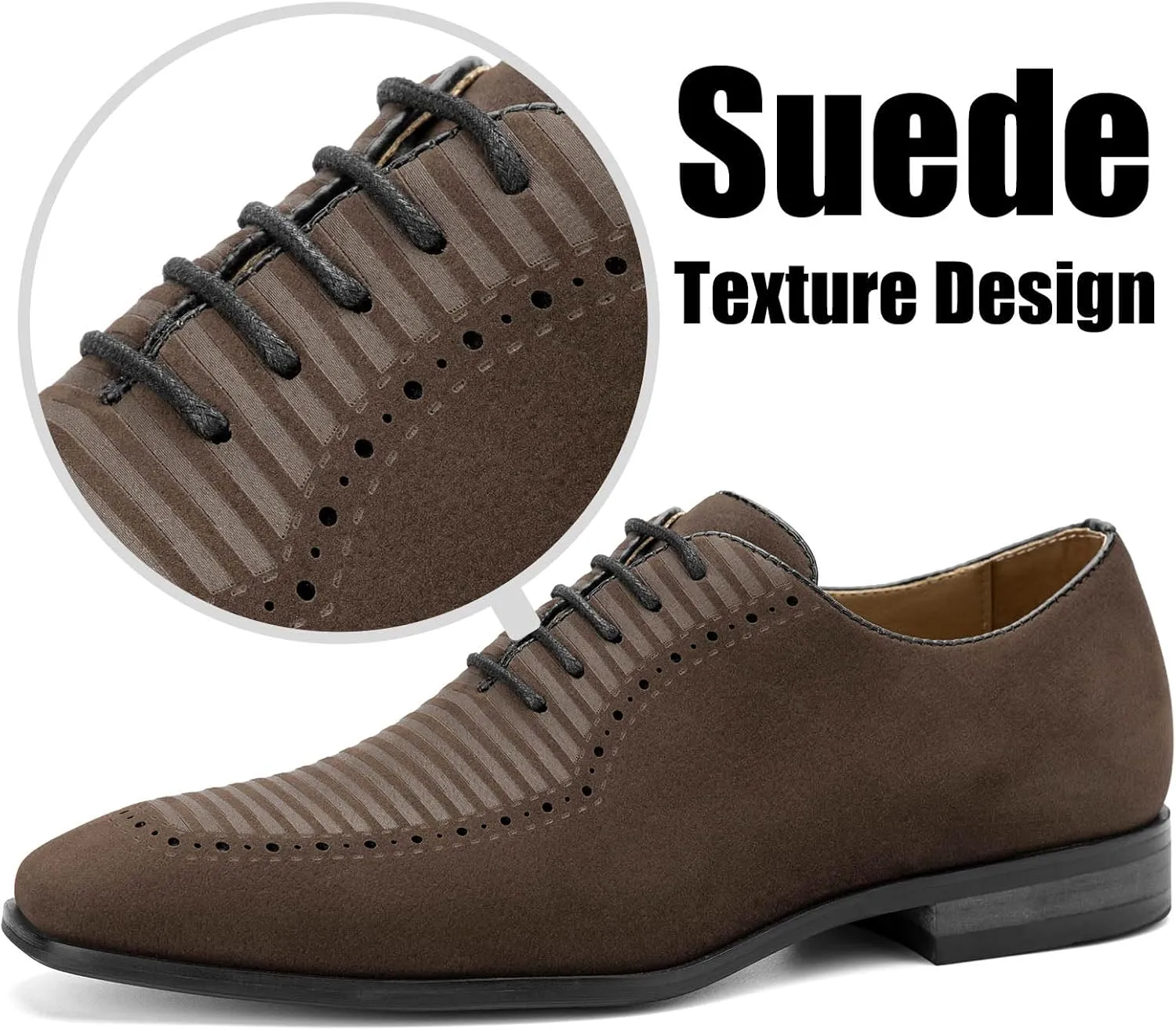JITAI Mens Oxford Shoes Mens Casual Dress Shoes Lace Up Fashion Shoes Formal