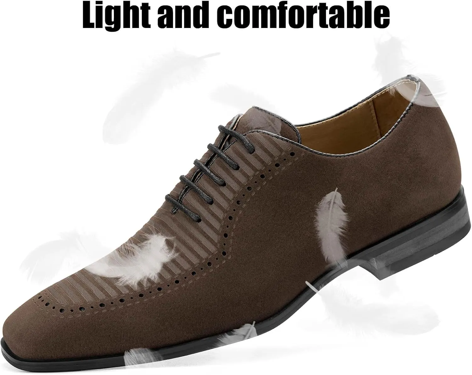 JITAI Mens Oxford Shoes Mens Casual Dress Shoes Lace Up Fashion Shoes Formal