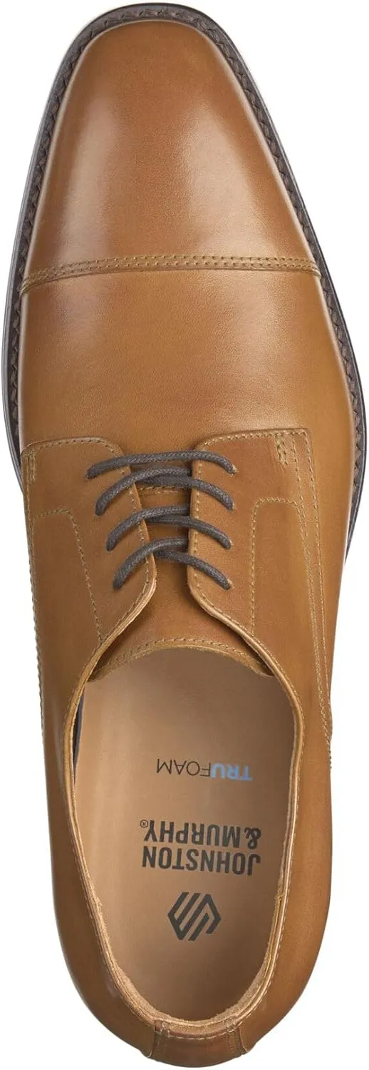 Johnston & Murphy Men’s Shuler Moc Toe Slip-On Shoe | Cushioned Footbed | Full-Grain Leather | Rubber Sole | Padded Collar | Superior Comfort