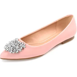 Journee Collection Women's Renzo Slip On Pointed Toe Ballet Dress Flats - Pink, 6.5