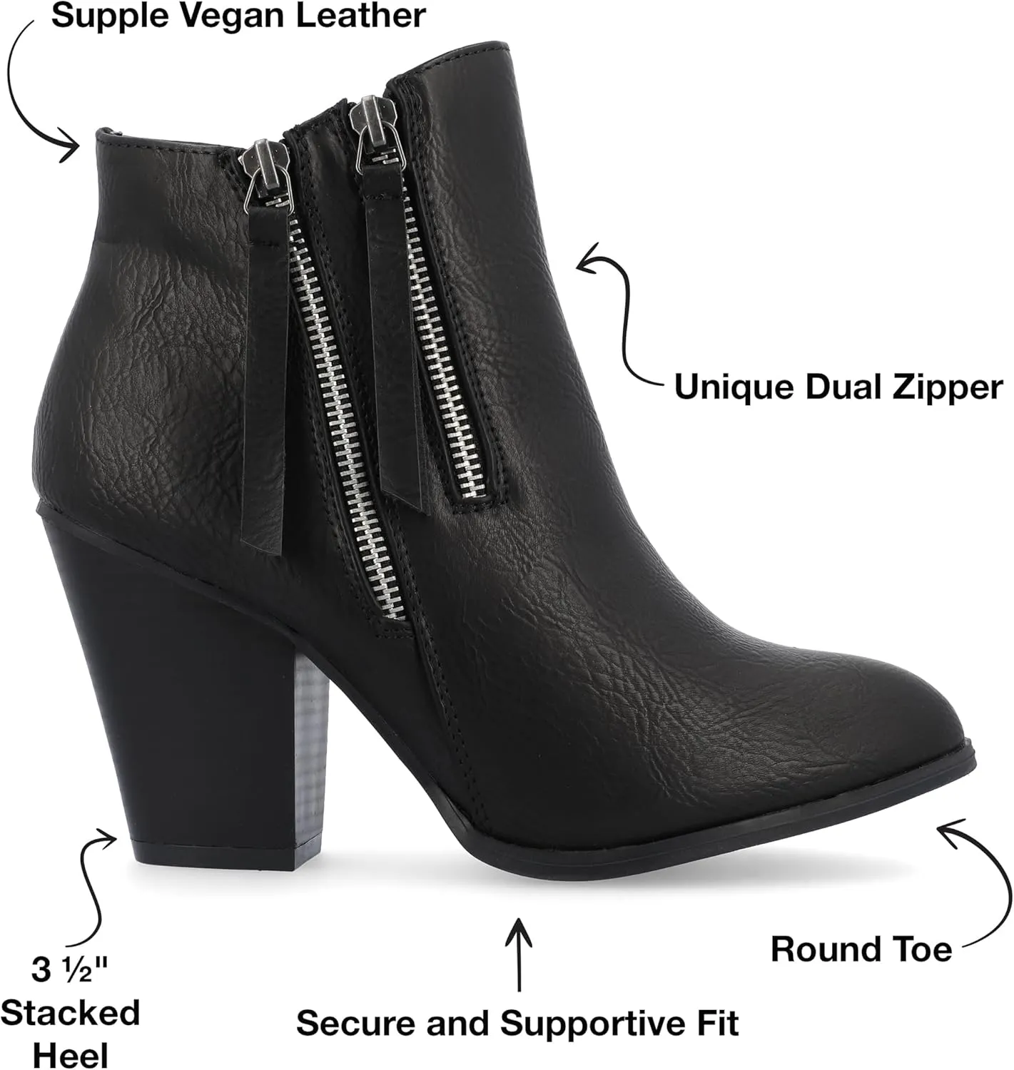 Journee Collection Women's Tru Comfort Foam Vally Bootie Ankle Boot
