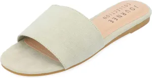 Journee Womens Kolinna Tru Comfort Foam Slip On Flat Sandals