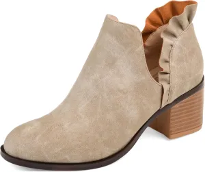 Journee Womens Lennie Tru Comfort Foam Slip On Stacked Heel Booties
