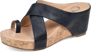 Journee Womens Rayna Tru Comfort Foam Wedge Heel Slip On Sandals