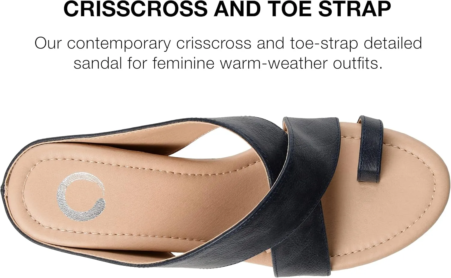 Journee Womens Rayna Tru Comfort Foam Wedge Heel Slip On Sandals