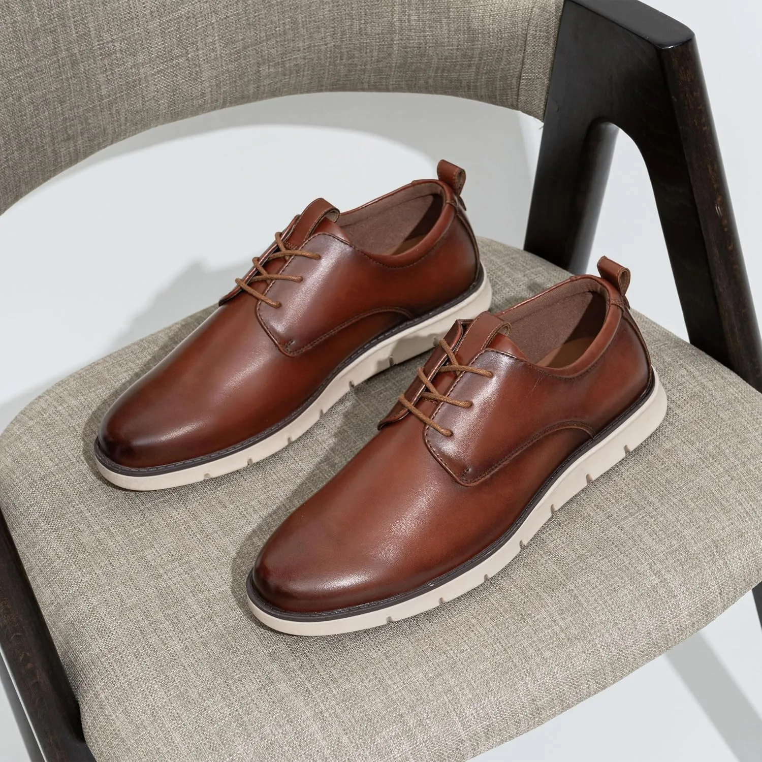 Jousen Men's Dress Shoes Brogue Formal Lace Up Oxfords Shoes