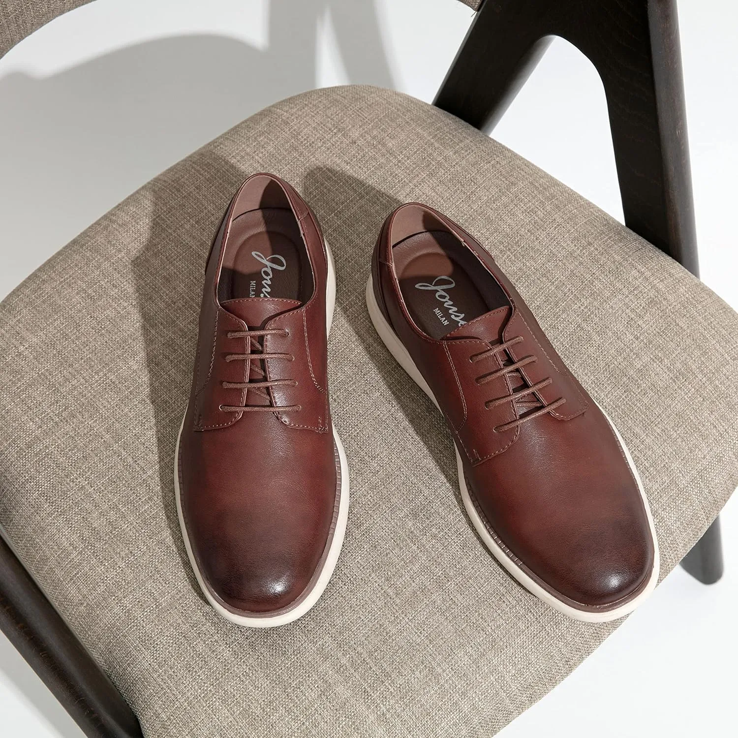 Jousen Men's Dress Shoes Brogue Formal Lace Up Oxfords Shoes