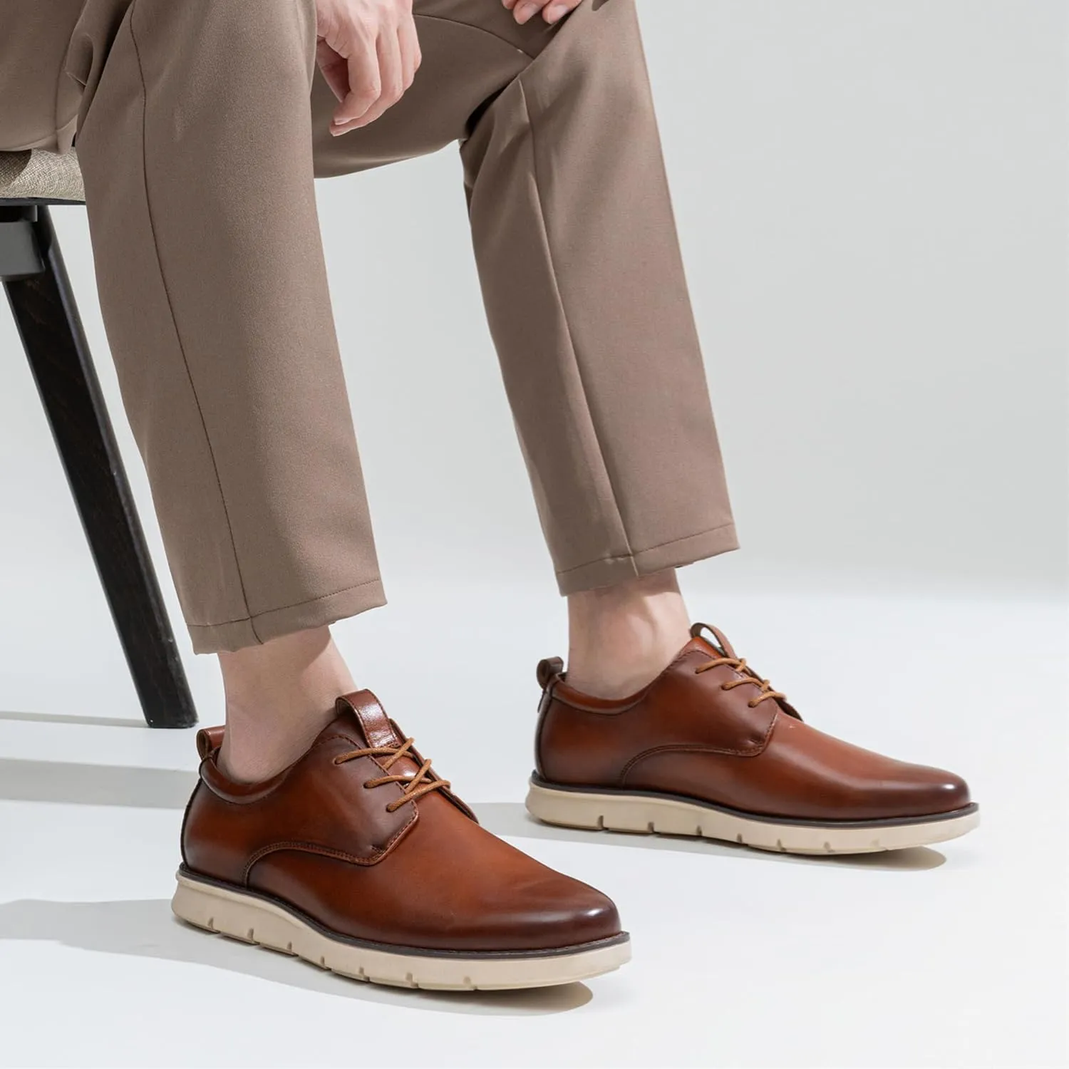 Jousen Men's Dress Shoes Brogue Formal Lace Up Oxfords Shoes
