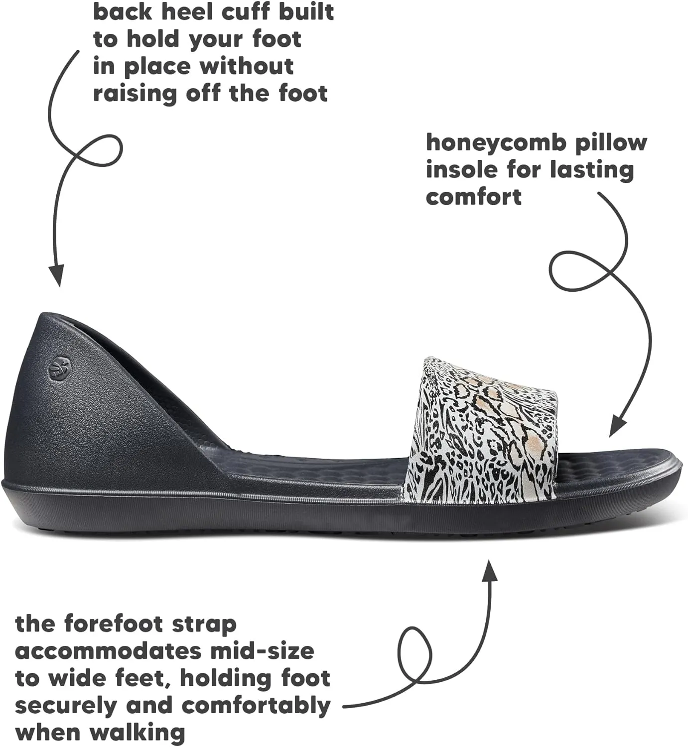 Joybees Women's Friday Flat - Ballet Flats for Women, Cute & Casual Dress Shoes, Comfortable Rubber Foam Sandals for Work, Walking, Waterproof, Non Slip