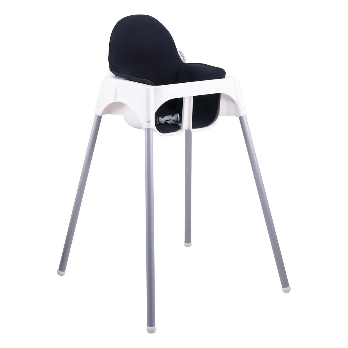 JYOKO Kids High Chair Cushion Compatible with IKEA Antilop Made Cotton 100%  Foam   3D Air Confort (Black Series)