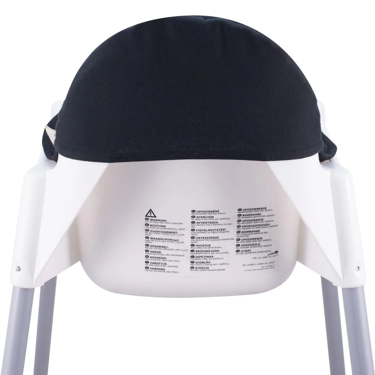 JYOKO Kids High Chair Cushion Compatible with IKEA Antilop Made Cotton 100%  Foam   3D Air Confort (Black Series)