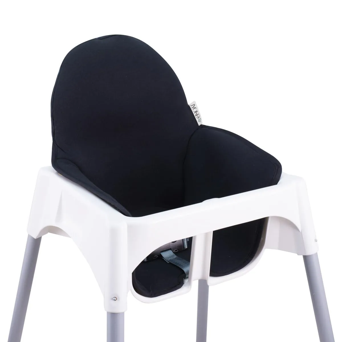 JYOKO Kids High Chair Cushion Compatible with IKEA Antilop Made Cotton 100%  Foam   3D Air Confort (Black Series)