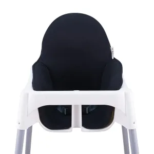 JYOKO Kids High Chair Cushion Compatible with IKEA Antilop Made Cotton 100%  Foam   3D Air Confort (Black Series)