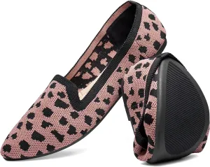 katliu Women's Flats Knit Comfort Pointed Toe Ballet Flats Shoes Casual Slip On Shoes