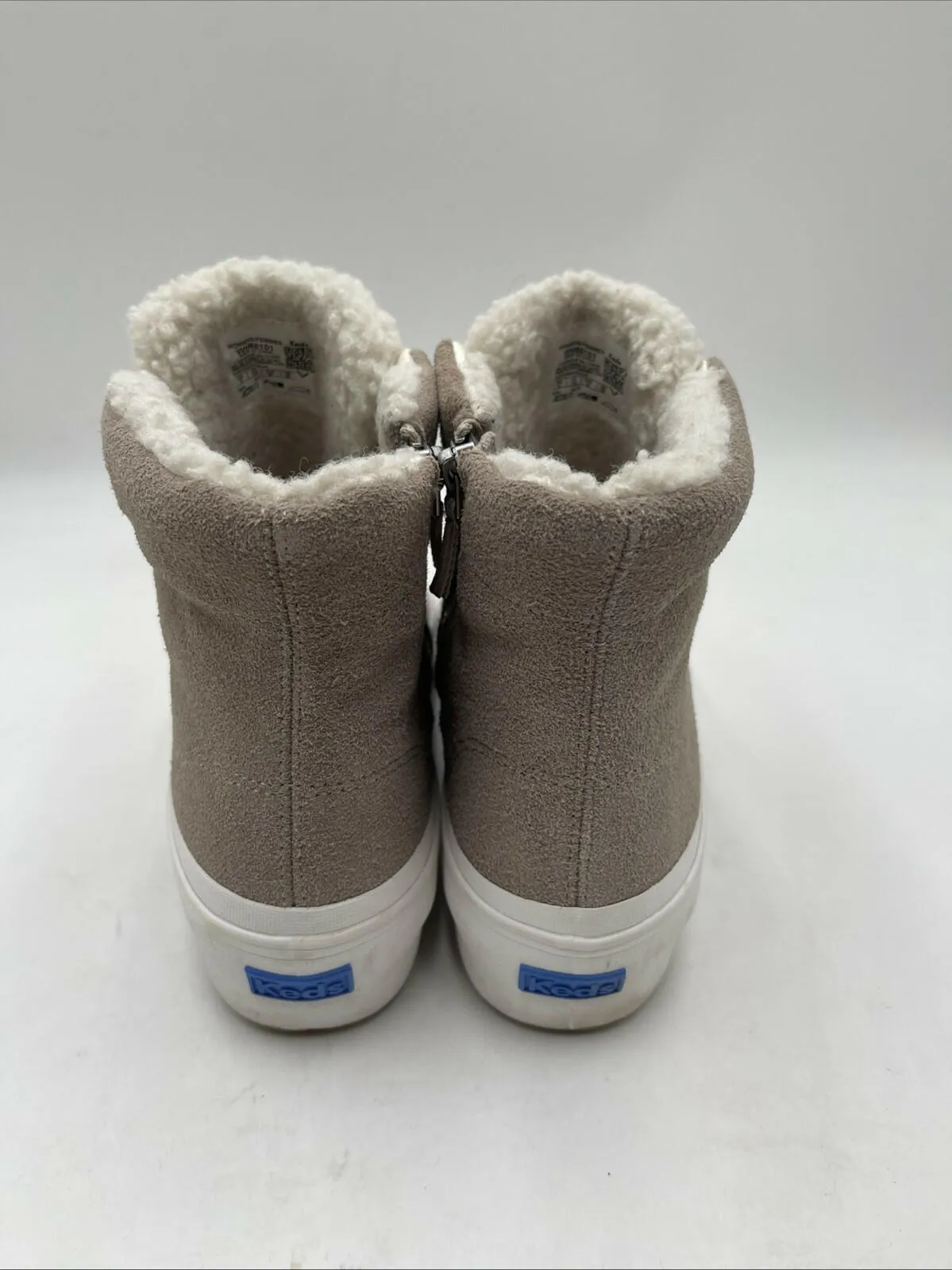 Keds Women's Remi Mid Zip Wedge Sneakers Beige Size 9