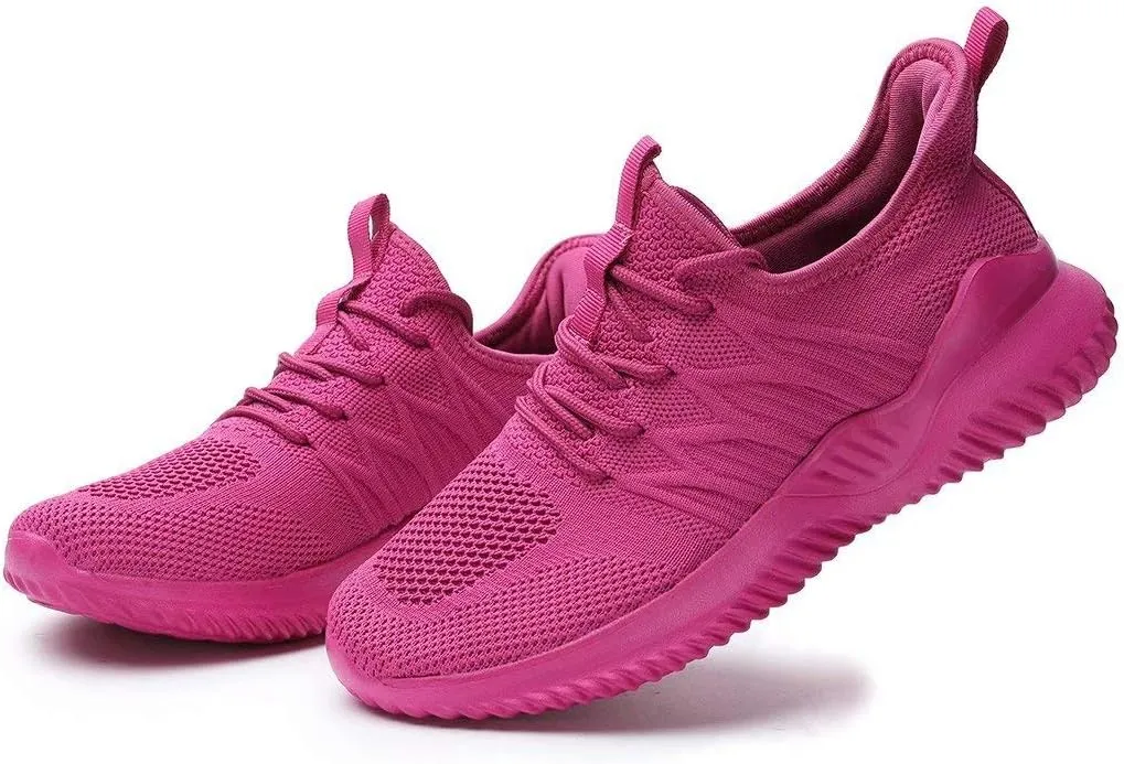 KEEZMZ Womens Ladies Walking Running Shoes Slip On Lightweight Casual Tennis Sneakers Clothes Shoes