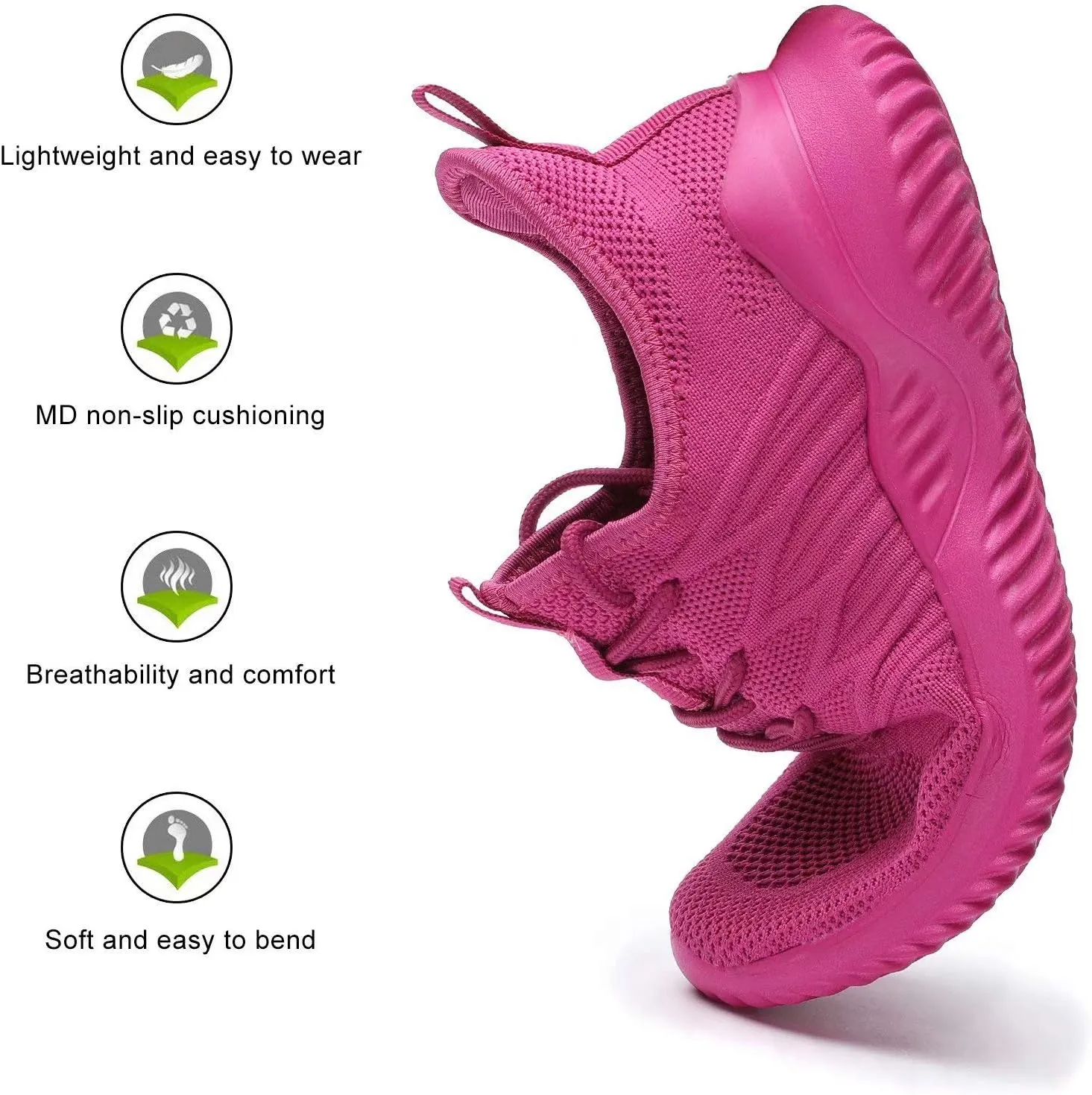 KEEZMZ Womens Ladies Walking Running Shoes Slip On Lightweight Casual Tennis Sneakers Clothes Shoes