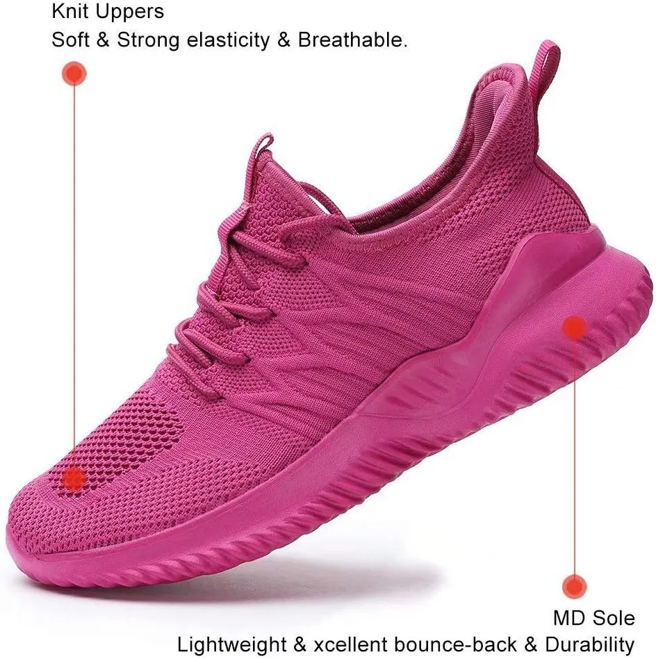 KEEZMZ Womens Ladies Walking Running Shoes Slip On Lightweight Casual Tennis Sneakers Clothes Shoes