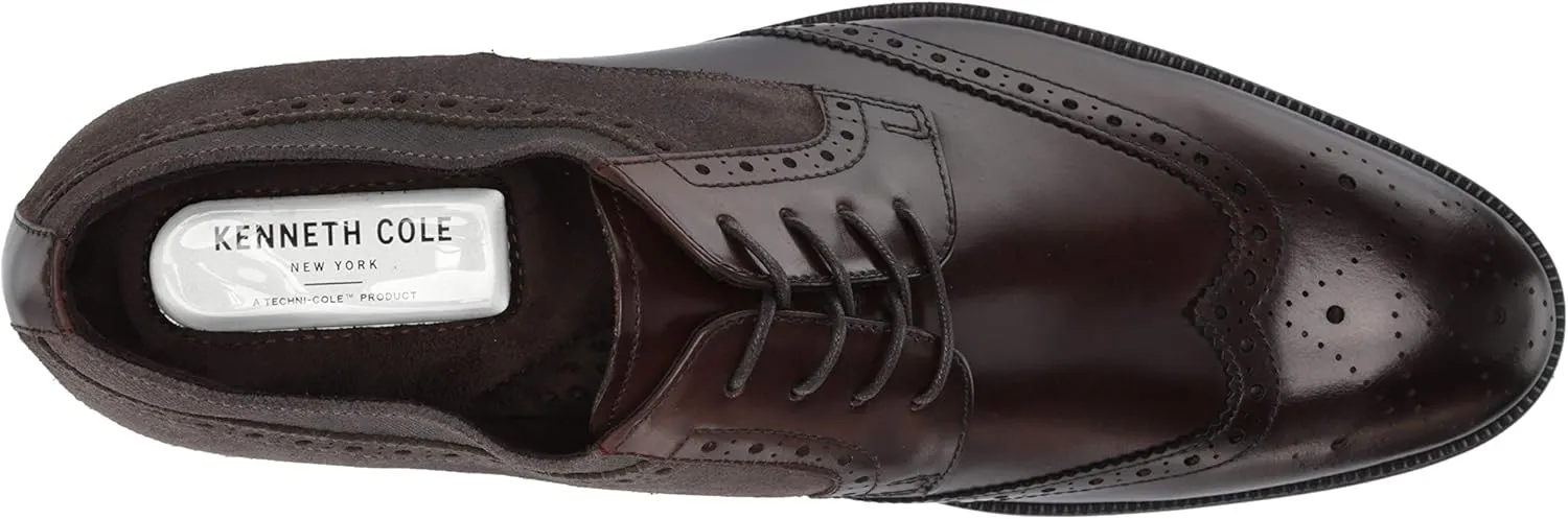 Kenneth Cole New York Men's Brock Wing Tip Lace Up Oxford