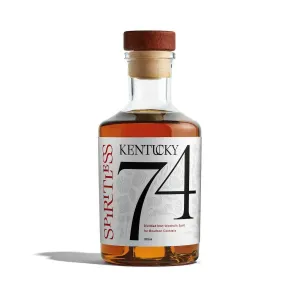 Kentucky 74 Non-Alcoholic Bourbon Whiskey, Award-Winning Alcohol-Free Spirit for Cocktails, 375ml Bottle