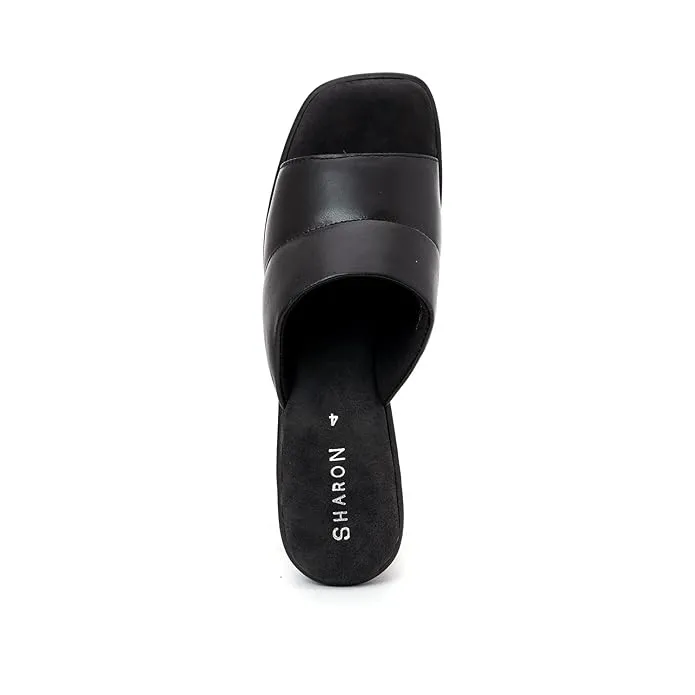 Khadim's Sharon High Heel Block Mule Slip On Sandal for Women