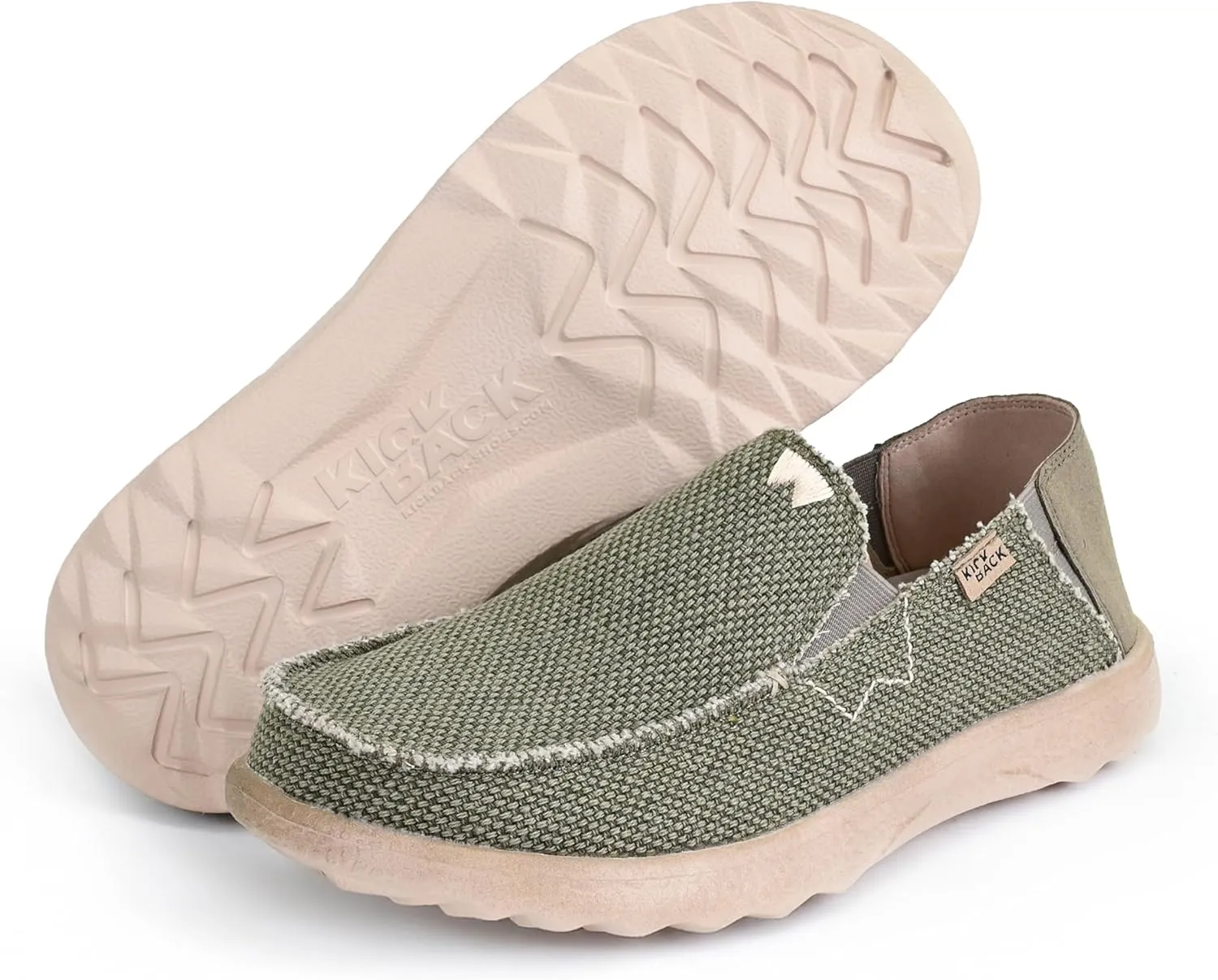 Kickback Couch 2.0 - Men's Grey Canvas Loafers - Lightweight Slip On Casual Shoes - All Day Comfort - Convertible Mule/Slider Design