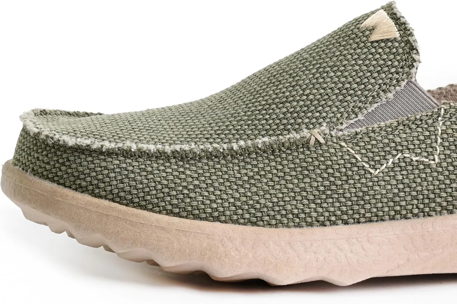 Kickback Couch 2.0 - Men's Grey Canvas Loafers - Lightweight Slip On Casual Shoes - All Day Comfort - Convertible Mule/Slider Design