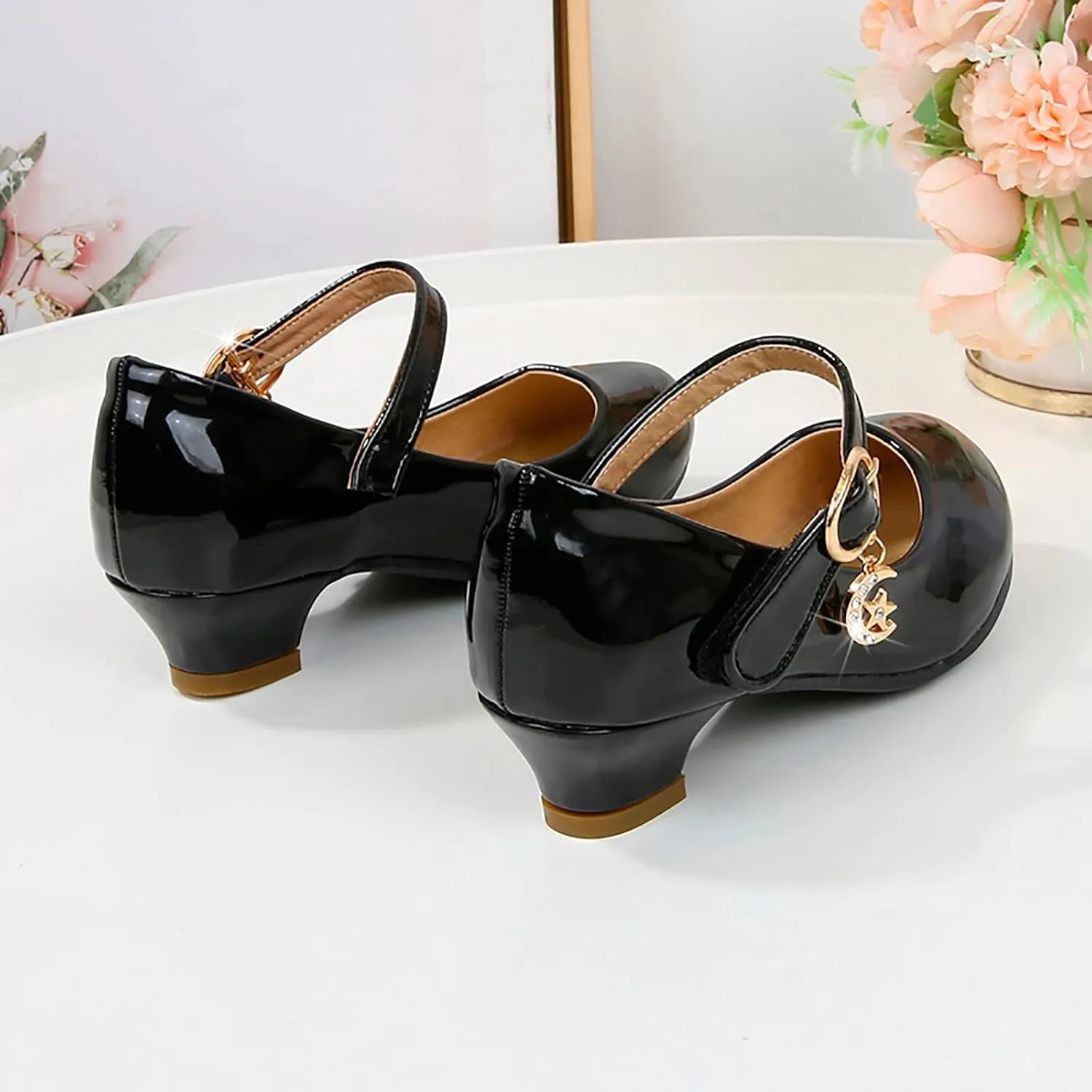 Kids Girl Black Dress Bowknot Shoes Ballet Mary Jane Shoe Teen Wedding Casual Walking Slip-On Shoes