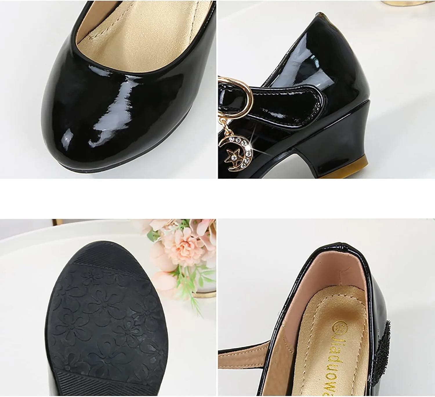 Kids Girl Black Dress Bowknot Shoes Ballet Mary Jane Shoe Teen Wedding Casual Walking Slip-On Shoes
