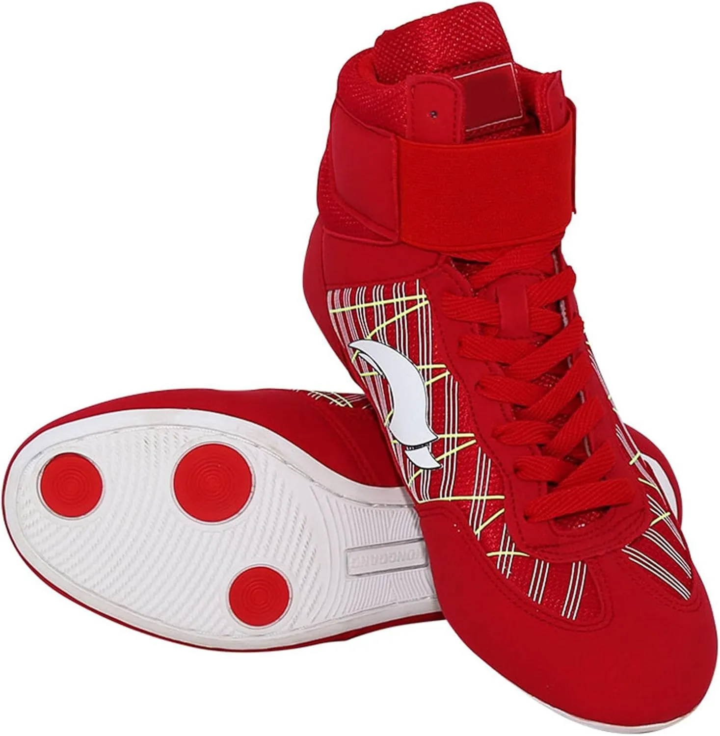 Kids Wrestling Shoes Boys Girls Boxing Shoes High Top Wrestling Training Shoes Boots Competition Fitness Sneakers