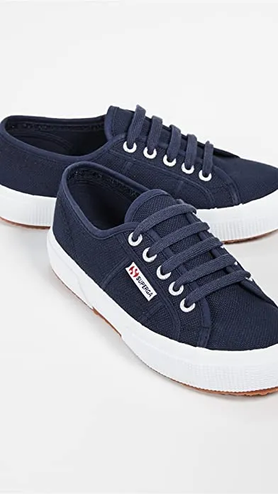Lace Up Navy Superga Breathable Sneakers Cotu 2750 Augmented reality Members-only Low Top Unisex Rounded Toe