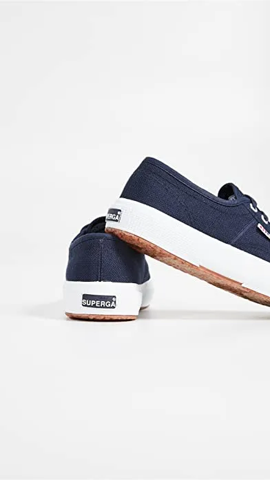 Lace Up Navy Superga Breathable Sneakers Cotu 2750 Augmented reality Members-only Low Top Unisex Rounded Toe