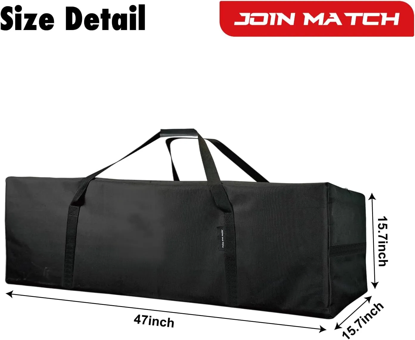 Large Travel Duffel Bag, 47inch Sport Storage Large Zippered Bag, Sturdy & Water Resistant Made of Durable 600D Oxford Fabric for Camping & Hiking.