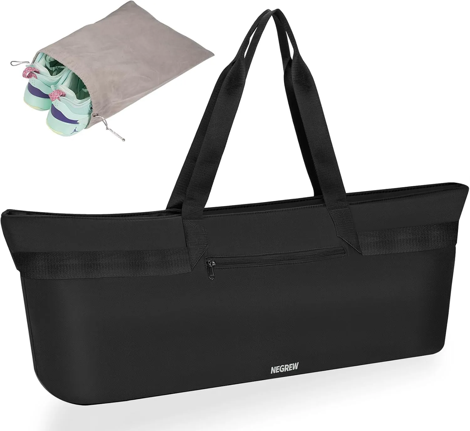 Large Yoga Mat Bag for Women,Pilates Bag with Shoes Bag & Wet Pocket,Gym Bag with Yoga Mat Holder Fits Most Size Mats,Yoga Mat Tote Carrier for Pilates Office Beach Workout (Pink)