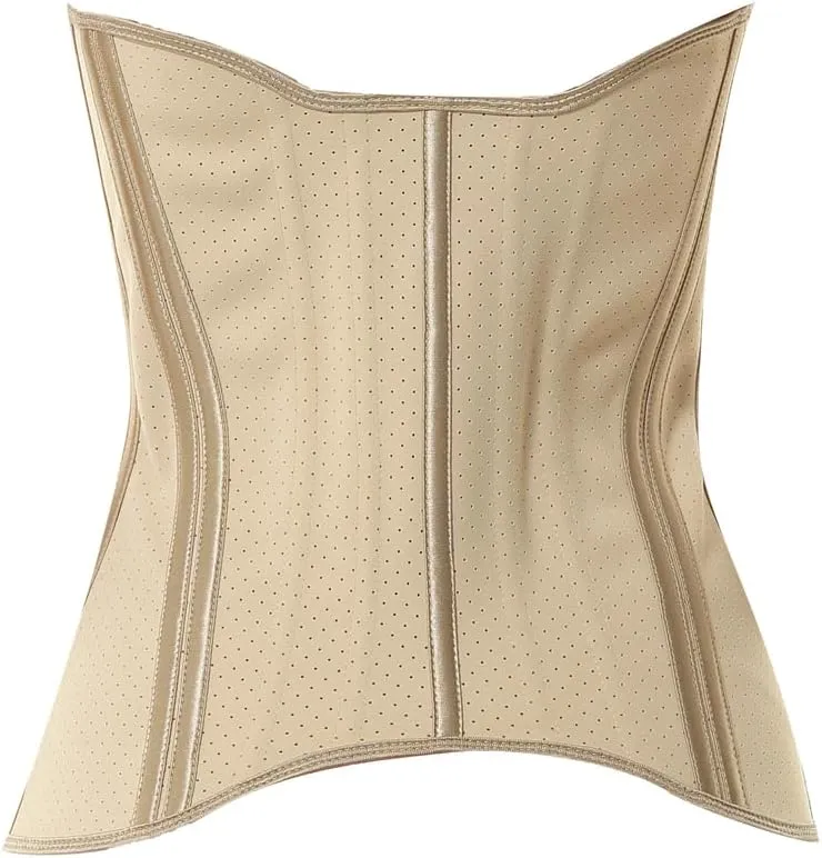 Latex Waist Trainer for Women Breathable Steel Boned Underbust Corsets Bustiers Hourglass Body Shaper