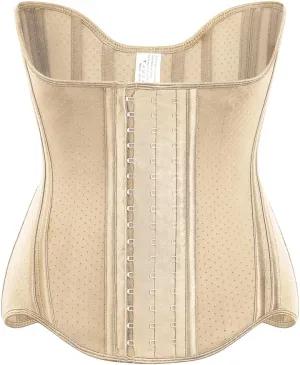 Latex Waist Trainer for Women Breathable Steel Boned Underbust Corsets Bustiers Hourglass Body Shaper