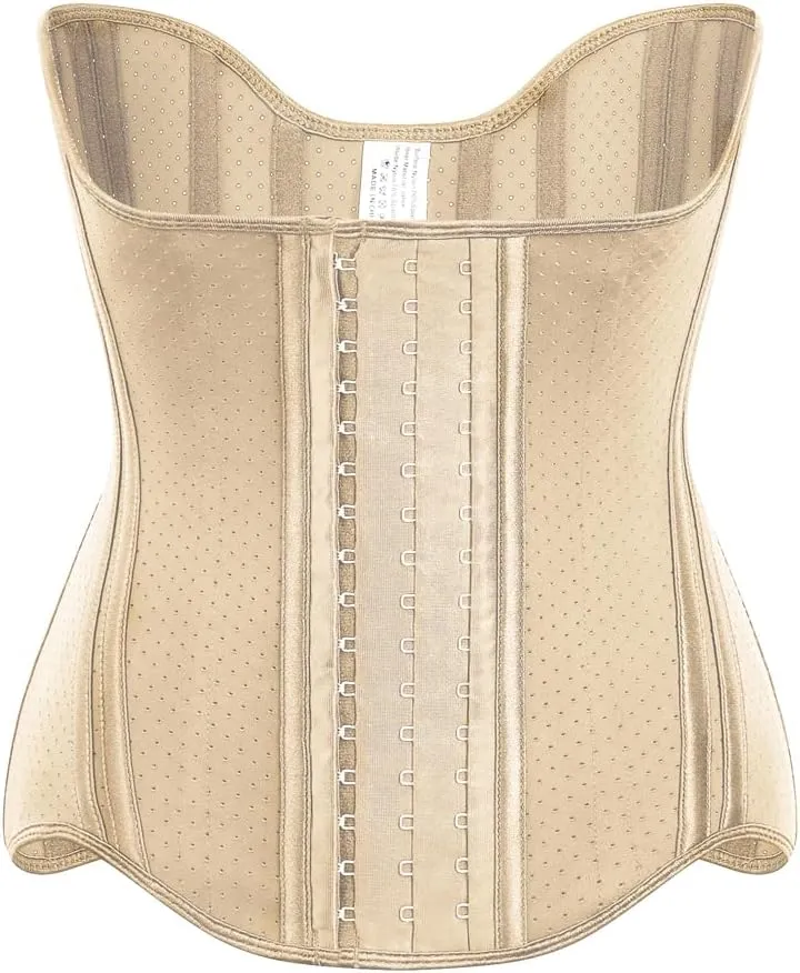 Latex Waist Trainer for Women Breathable Steel Boned Underbust Corsets Bustiers Hourglass Body Shaper