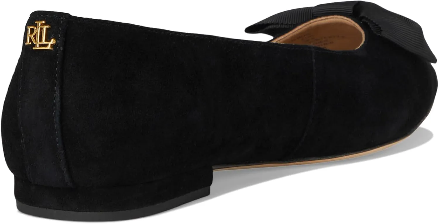 Lauren Ralph Lauren Women's Londyn Bow-Trim Suede Ballet Flat