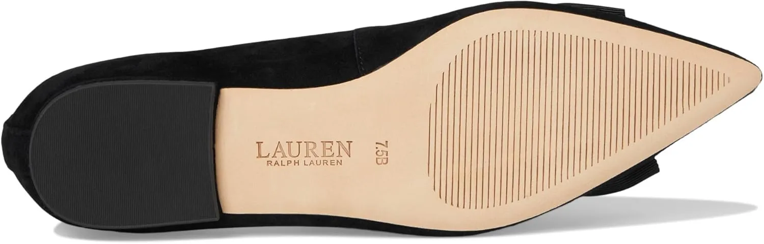 Lauren Ralph Lauren Women's Londyn Bow-Trim Suede Ballet Flat