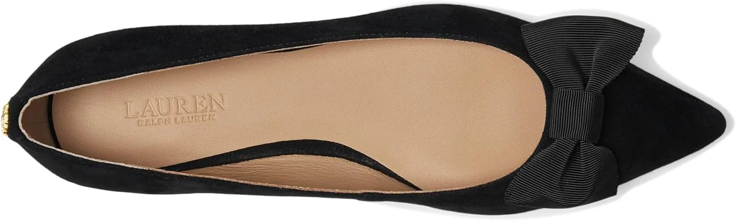 Lauren Ralph Lauren Women's Londyn Bow-Trim Suede Ballet Flat